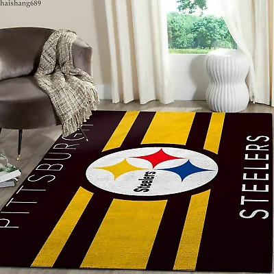 $104.49 • Buy Pittsburgh Steelers Carpet Anti-Skid Area Rugs Living Room Bedroom 3D Floor Mats