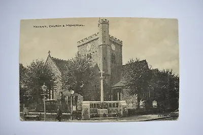 Postcard Havant Church & Memorial Hampshire Posted Photochrom Co Ltd Vintage • £6