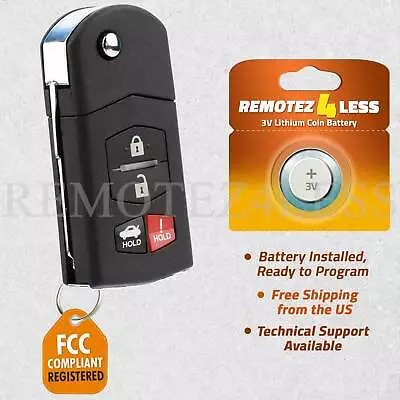 For 2010 2011 2012 2013 Mazda 3 Keyless Car Flip Remote Key Fob Transmitter • $13.79