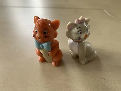 Disney Aristocats Marie Cat & Toulouse 2  Plastic Toys Figures • $13