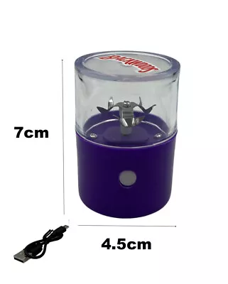 Purple USB Chargeable Electric Herb And Tobacco Grinder-Portable Crusher Machine • $19.95