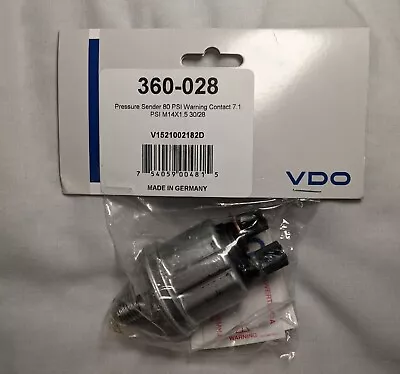 VDO 360-028 80 Psi Pressure Sender Genuine VDO Product • $30