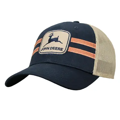 John Deere Men's Navy Twill Trucker Cap • $34.38