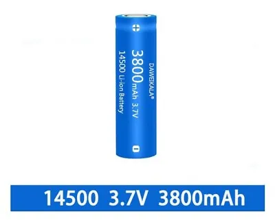 1x FLAT TOP 14500 3.7V 3800mAh Rechargeable Batteries Long Life *Free Delivery* • £6