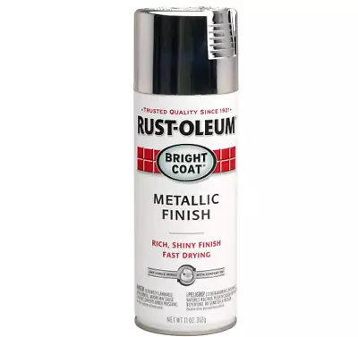 11 Oz. Bright Coat Metallic Chrome Spray Paint - Quick-Drying And Durable Finish • $9.99