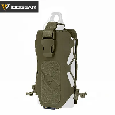 IDOGEAR Tactical Water Bottle Pouch Radio Pouch MOLLE Kettle Carrier Holder 500D • $18.13