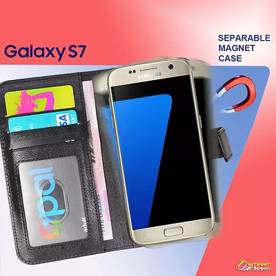 Magnetic Separable Flip Card Slot  Wallet Case Cover For Samsung Galaxy S7 Edge • $9.99