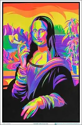 Mona Lisa Joint Blacklight Poster - Flocked - 23  X 35  • $14.49