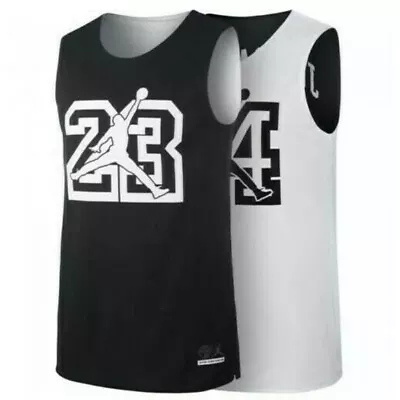 $107.43 • Buy Air Jordan Jersey Mens Size Small Jesus Shuttlesworth Black White Reversible  