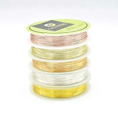 £2.75 • Buy Silver / Gold Plated Non Tarnish Beading Wire 0.3mm,0.4mm,0.5mm,0.6mm,0.8mm,1mm