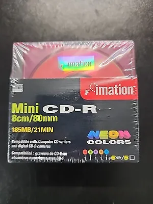 Mini CD-R X8 Blank Media Discs Neon Colors 8cm/80mm 185mb 21Min • $10