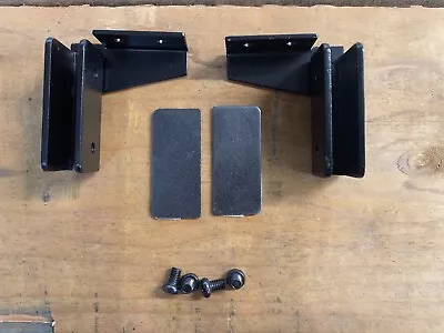 £3.99 • Buy 1 Pair Black Glass Acrylic Door Pivot Hinge Hinges Tv Hi Fi Cabinet Kitchen Door