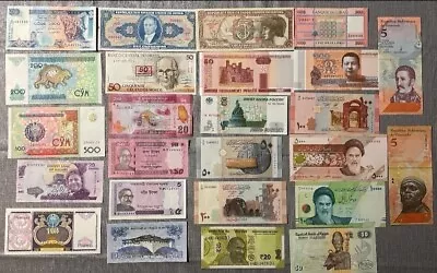 World Banknotes Collection Of 25 All UNC • £12