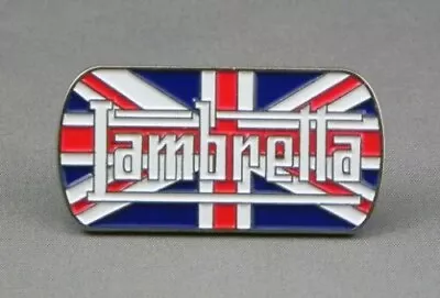 Brand New Lambretta Union Jack Rectangle SKA MOD Pin Badge Tie Pin Badge Metal  • £2.15