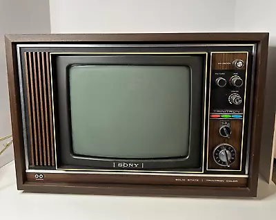 VERY RARE SONY Early TRINITRON Color TV Model KV-1220U Tokyo Japan Retro Gaming • $1995.72