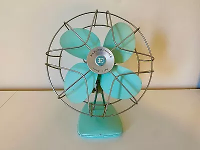 1950's Vintage Electrohome Long Life Fan - Seafoam Green - Working! • $43.72