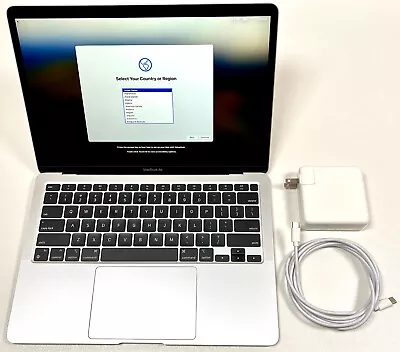 Apple MacBook Air 13  Silver 3.2GHz M1 7-Core GPU 8GB RAM 256GB SSD Late 2020 • $548.99