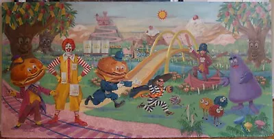 Original McDonalds McDonaldland Huge Mural Painting By Elmer Lehnhardt Ca. 1978. • $9500