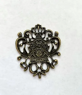 Bronze Stag Deer Shield Plaque Crest For Castle Wall Dollhouse Miniature Crown • $5.99