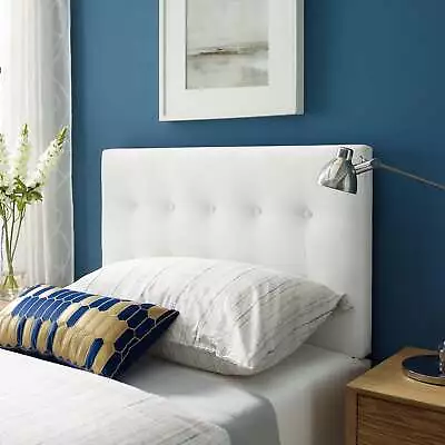 Twin Biscuit Tufted Performance Velvet Headboard White • $66.22