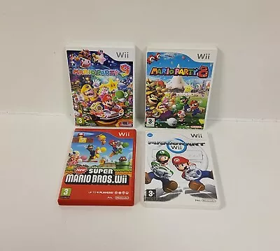 Super Mario Bros Wii Games Collection- Mario Party Mario Kart New Super Mario 66 • £24.99