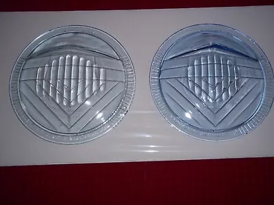 PAIR Vintage Car VIOLET RAY Headlight Lenses #54158 8 3/8  Dia. (hooded Visor) • $45