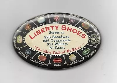 Vintage Antique LIBERTY SHOES Advertising Hand Pocket Mirror Buffalo NY • $26.39