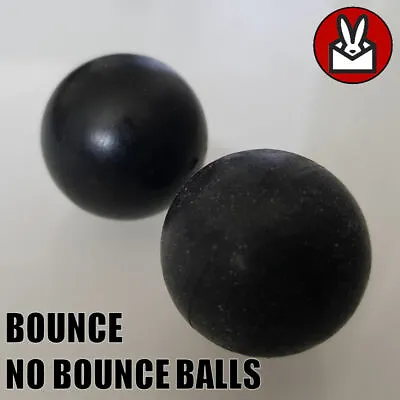 Bounce No Bounce Balls Funny Magic Trick Great Joke Prank Gag Black 1' Diameter • £4.95