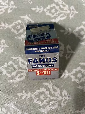 Famos Razor Blades 5 For 10 Cents Vintage Matchbook Cover No Matches! • $0.99