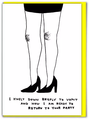 David Shrigley Birthday Greeting Card Party Funny Comedy Humour Witty Cheeky • £2.95