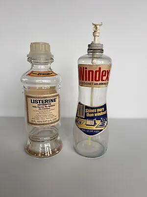 Vintage Listerine And Windex Bottles. Qty 2 • $15