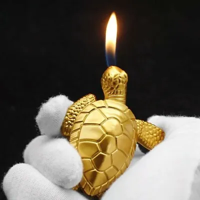 £12.99 • Buy Gold Tortoise Windproof Refillable & Reuseable Cigarette Lighter