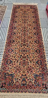 Karastan Runner Rug 3x10 Floral Kirman Vintage Wool Pile • $750