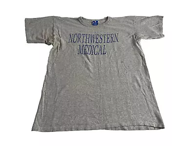 Vintage Northwestern Medical Champion T Shirt 90s Made In USA Large • $24.99