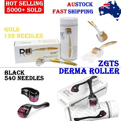 $24.50 • Buy Zgts Titanium Derma Roller 540 Or 192 Micro Needles Scars Anti Aging Dermaroller