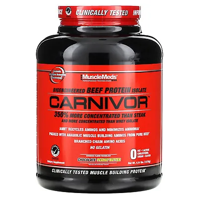 Carnivor Bioengineered Beef Protein Isolate Chocolate Peanut Butter  4.14 Lbs • $64.07