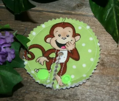 G-tube Pads Mic-key Button Feeding Tube PadsAMT Button Cover Cute Monkeys • $2.25