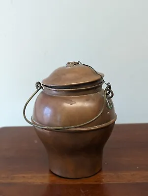 Vintage Copper Jar Jar With Lid Antique Copper Container Urn Rustic... • $30