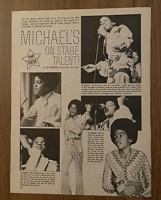 Vintage Michael Jackson Five 5 1970s Complete Magazine Pinup Clipping • $9.99