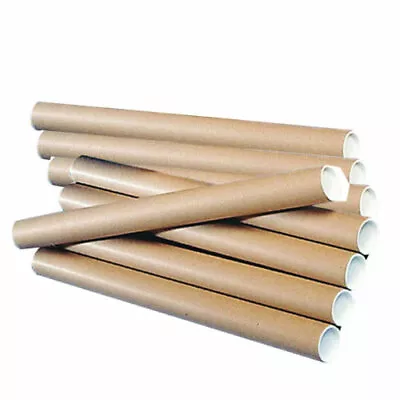 £15.99 • Buy Cardboard Postal Tubes + Caps A4 A3 A0 A1 A2 45mm High Quality Free Postage