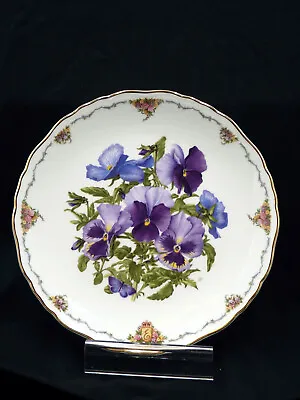 Royal Albert Queen Mother PANSIES Favourite Flower Plates Gold Rim Ltd Edition • £3.90