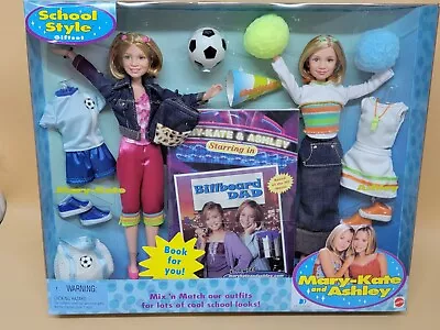 2000 Mattel Mary-Kate & Ashley School Style Giftset 2 Dolls & Accessories NRFB • $85