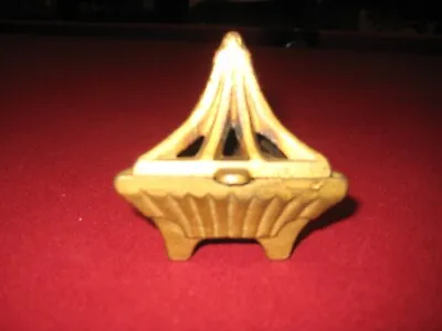 Antique Vantines 474 Cast Iron Gilt Art Deco Pagoda Pyramid Incense Burner • $69.99