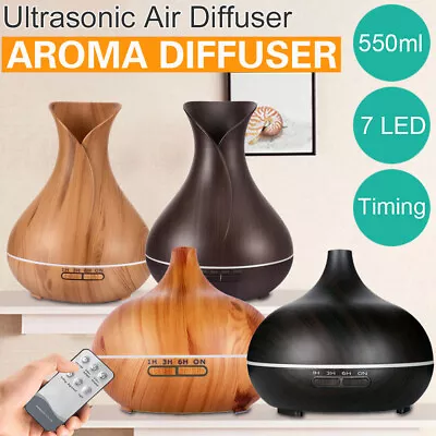 550ML Aromatherapy Diffuser Aroma Essential Oil Ultrasonic Air Humidifier Mist • $21.69