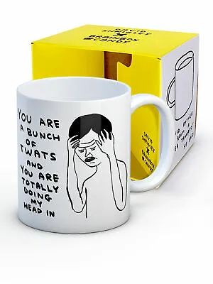 David Shrigley Mug Cup Tea Coffee Funny RUDE Comedy Humour Amusing Gift Present • £12.99