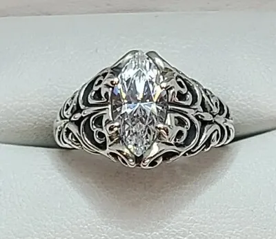 Kabana 925 Sterling Silver Cz Ring Size 8 • $33