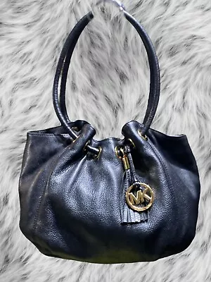 Michael Kors East West Leather Ring Tote Purse Black Medium MINT • $47