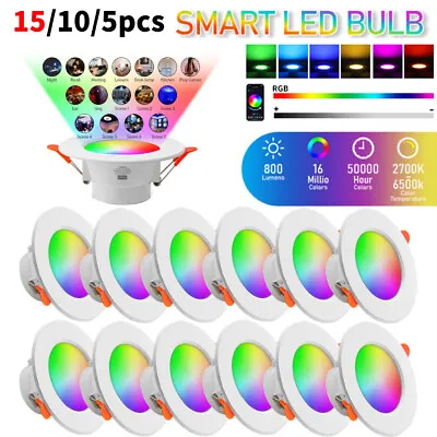 10W RGB Dimmable LED Downlight Colour Changing Recessed Spotlight Ceiling Light • £7.99