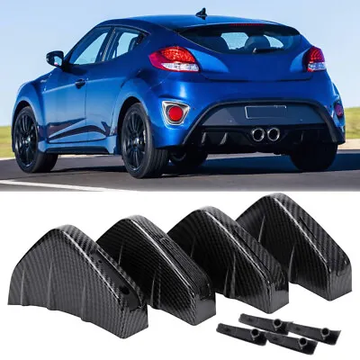 Carbon Fiber Rear Bumper Diffuser Shark Fin Spoiler For Hyundai Veloster 2011-23 • $27.11