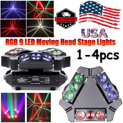 240W 9LED RGB DMX512 Spider Stage Lighting Moving Head Party Light DJ Disco USA • $137.99